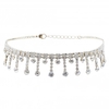 Gold Plated Crystal Droplet Choker Necklace