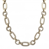 Gold Plated Crystal Pave Chain Necklace