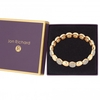 Gold Plated Crystal Round Stretch Bracelet - Gift Boxed
