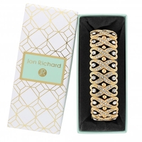 Gold Plated Crystal Swirl Stretch Bracelet - Gift Boxed