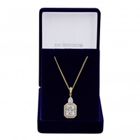 Gold Plated Cubic Zirconia Pendant Necklace - Gift Boxed