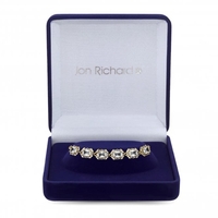 Gold Plated Cubic Zirconia Toggle Bracelet - Gift Boxed