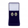 Gold Plated Emerald Green Cubic Zirconia Stud Earring - Gift Boxed