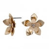 Gold Plated Flower Stud Earrings