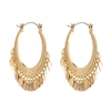 Gold Plated Jangle Disc Hoop Earrings