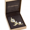 Gold Plated Lily And Pearl Brooch - Gift Boxed