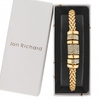 Gold Plated Mesh Pave Crystal Link Stretch Bracelet - Gift Boxed