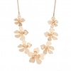 Gold Plated Metal Floral Necklace