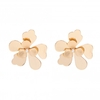 Gold Plated Metal Floral Stud Earring