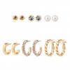 Gold Plated Mixed Earrings - Pack Of 6