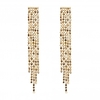 Gold Plated Multi Chain Drop Earrings