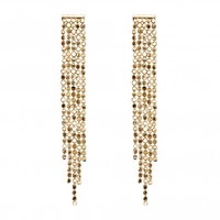 Gold Plated Multi Chain Drop Earrings