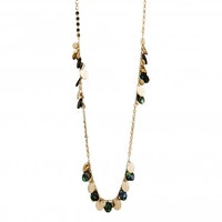 Gold Plated Multidisc Abalone Necklace