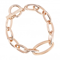 Gold Plated Pave Link Bracelet