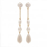 Gold Plated Pearl Drop Earrings