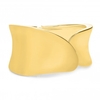 Gold Plated Polish And Satin Clamp Bangle