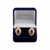 Gold Plated Red Baguette Earrings - Gift Boxed