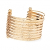 Gold Plated Texture Cuff Bracelet