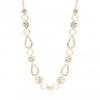 Gold Plated Texture Mix Shape Necklace