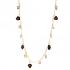 Gold Plated Tortoise Shell Resin Jangle Rope Necklace