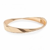Gold Plated Twist Pave Bangle