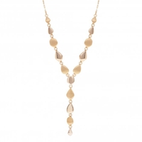 Gold Polished And Satin Necklace
