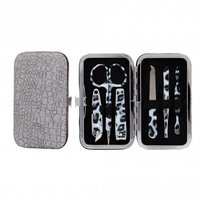 Grey Sparkle Texture Manicure Set