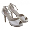 Helena Peep Toe Glitter Heel Shoe