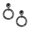 Hematite Door Knocker Drop Earring