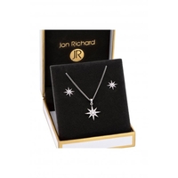 Jon Richard - Boxed Cubic Zirconia Rhodium Plated Set
