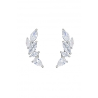 Jon Richard Bridal Mixed Stone Ear Climber Earrings