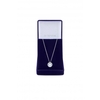 Jon Richard Cubic Zirconia Aqua Halo Pendant Necklace - Gift Boxed