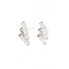 Jon Richard Cubic Zirconia Baguette Stone Stud Earrings