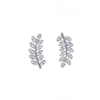 Jon Richard Cubic Zirconia Leaf Earrings