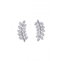 Jon Richard Cubic Zirconia Leaf Earrings