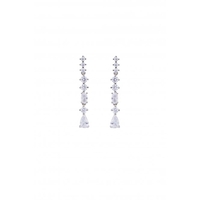 Jon Richard Cubic Zirconia Mixed Stone Earrings