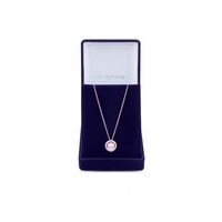 Jon Richard Cubic Zirconia Pink Halo Pendant Necklace - Gift Boxed