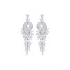 Jon Richard Cubic Zirconia Swirl Statement Earrings