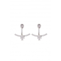 Jon Richard Cubic Zirconia Two Part Earrings