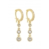 Jon Richard Gold Plated Multi Stone Cubic Zirconia Earrings