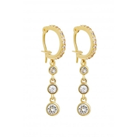 Jon Richard Gold Plated Multi Stone Cubic Zirconia Earrings
