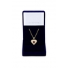 Jon Richard Gold Plate And Ruby Cubic Zirconia Heart Pendant Necklace - Gift Boxed