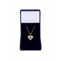 Jon Richard Gold Plate And Ruby Cubic Zirconia Heart Pendant Necklace - Gift Boxed