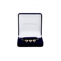 Jon Richard Gold Plate And Ruby Cubic Zirconia Heart Toggle Bracelet - Gift Boxed