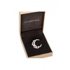 Jon Richard Gold Plate Cubic Zirconia Moon Brooch - Gift Boxed