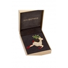 Jon Richard Gold Plate Reindeer Brooch - Gift Boxed
