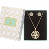 Jon Richard Gold Plated Crystal Tree of Love Shaker Necklace - Gift Boxed
