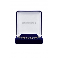 Jon Richard Gold Plated Cubic Zirconia And Blue Mixed Stone Bracelet - Gift Boxed