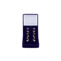 Jon Richard Gold Plated Cubic Zirconia And Blue Mixed Stone Earrings - Gift Boxed