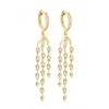 Jon Richard Gold Plated Cubic Zirconia Cascading Earrings